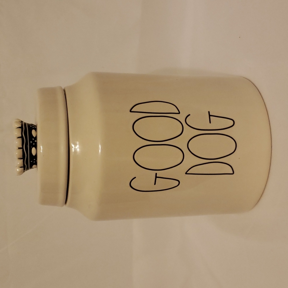 Rae Dunn Good Dog dog treat jar